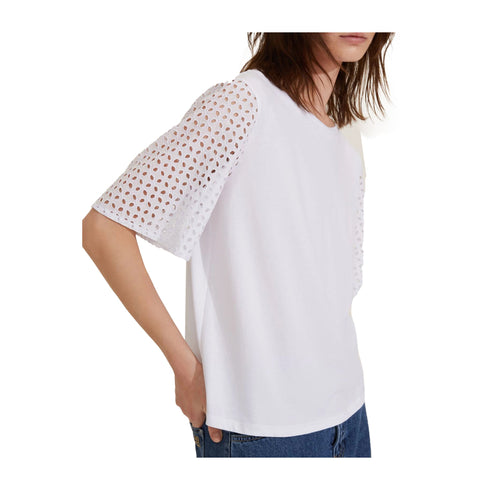 Emme Marella T-shirt T-shirt Donna maniche ricamate S - Francavilla Moda